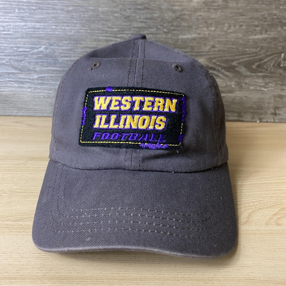 Western Illinois Leathernecks Hat Cap Strap Back Gray NCAA Football Mens College